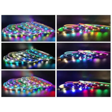  Címezhető LED-szalag vízálló (5m, fekete, 60LED/m, WS2812B, IP65) világítási kellék