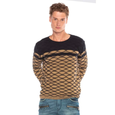 Cipo &amp; Baxx CIPO&amp;BAXX DIVATOS FÉRFI KÖTÖTT PULÓVER CP228CAMEL férfi pulóver, kardigán