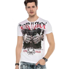 Cipo & Baxx CIPO&BAXX DIVATOS FÉRFI PÓLÓ CT542 WHITE
