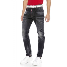 Cipo & Baxx CIPOANDBAXX SLIM FITT FÉRFI FARMERNADRÁG CD666BLACK