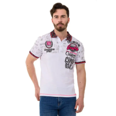 Cipo & Baxx DIVATOS FÉRFI PÓLÓ CT738 WHITE