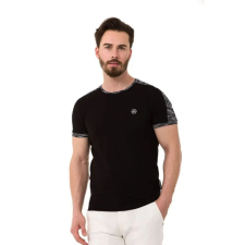Cipo &amp; Baxx DIVATOS FÉRFI PÓLÓ CT739 BLACK férfi póló