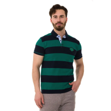 Cipo &amp; Baxx DIVATOS FÉRFI PÓLÓ CT741 NAVY BLUE-GREEN férfi póló