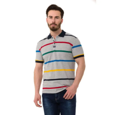 Cipo & Baxx DIVATOS FÉRFI PÓLÓ CT749 GREY MELANGE