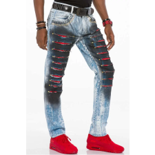 Cipo &amp; Baxx DIVATOS FÉRFI SLIM FIT FARMER CD526 BLUE férfi nadrág