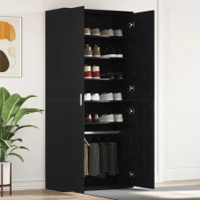  Cipőszekrény Fekete Tölgy 80x39x180 cm Mérnöki Fa bútor