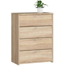 Cipőtároló szekrény, cipőtartó, laminált lap, 4 fiók, tölgy, 60x33x80 cm bútor