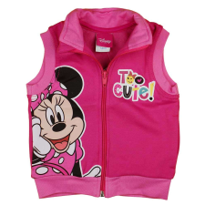 Cipzáras mellény belül bolyhos pamut anyagból, Minnie mintával gyerek mellény