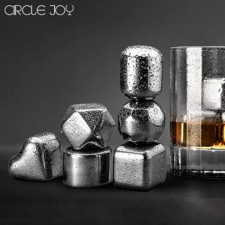 Circle Joy Stainless Steel Ice Cubes acél jégkockák (6db) konyhai eszköz