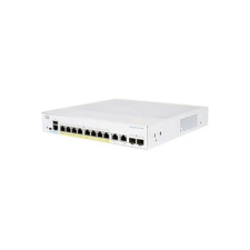Cisco Switch 8x1000Mbps (POE+) + 2x1000Mbps SFP, Fémházas, Rackes, Menedzselhető - CBS350-8P-E-2G-EU (CBS350-8P-E-2G-EU) - Ethernet Switch hub és switch
