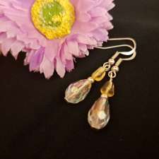  Citrin és Csehkristály fülbevaló fülbevaló