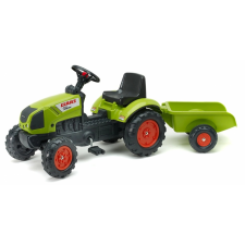Claas Arion pedálos traktor utánfutóval és rakodóval lábbal hajtható járgány