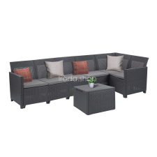  Claire VIII 6 személyes sarokgarnitúra párnatartós asztallal kerti bútor