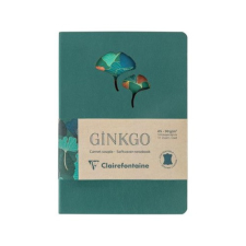 Clairefontaine Bőr jegyzetfüzet Clairefontaine Ginkgo, A5, 72 lapos, vonalas, vegyes minta füzet