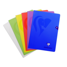 Clairefontaine füzet (A4, 40 lap, négyzethálós) PP borítású, 6-féle szín füzet