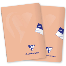 Clairefontaine Mimesys pastel PP, A5 "544" vonalas, 40 lap, korall - 2 db füzet