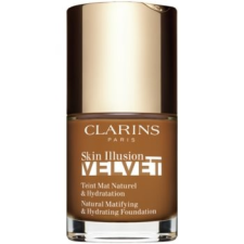 Clarins Skin Illusion Velvet mattító folyékony alapozó tápláló hatással árnyalat 118.5N 30 ml smink alapozó