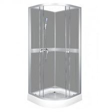  Classic 90x90 cm Grey hátfalas zuhanykabin zuhanytálcával kád, zuhanykabin
