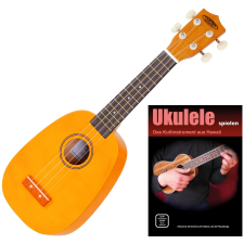 Classic Cantabile Us-100P Nat Soprano Ukulele Szett S Incl. ukulele iskola gitár és basszusgitár