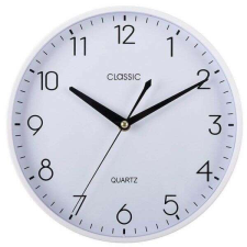 Classic Quartz falióra 25 cm - fehér - halkan járó szerkezettel falióra