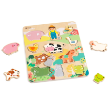 Classic Word Classic World farm puzzle – színes állatfigurás fejlesztő játék kisgyermekeknek puzzle, kirakós