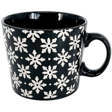 Clay Hrnek Art 750 ml, tmavěšedá/béžová kytka bögrék, csészék