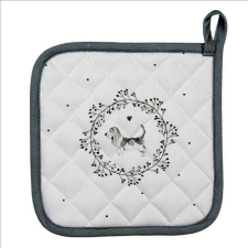 Clayre-Eef Edényalátét 20x20cm, 100% pamut, Lovely Grey Dog konyhai eszköz
