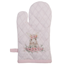 Clayre & EEf Edényfogó kesztyű gyerek méret - Floral Easter Bunny lakástextília