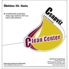 Clean Center Öblítés III. fázis kísérőmatrica információs címke