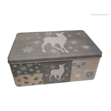 CleanDepo Karácsonyi fém doboz szögletes 18x11,1x7,1cm karácsonyi dekoráció