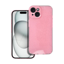 Clear 2mm Apple Iphone 15 csillámos tok, rózsaszín tok és táska