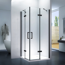 Clear Trento fekete 90 x 90 x 195 cm szögletes zuhanykabin kád, zuhanykabin