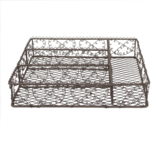  CLEEF.6Y5527 Barna fém evőeszköztartó szives, 31x25x7cm papírárú, csomagoló és tárolóeszköz