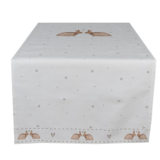  CLEEF.BSLC64 Asztali futó 50x140cm 100% pamut, Bunnies in Love lakástextília