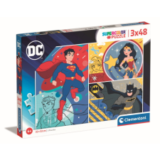 Clementoni 3 x 48 db-os Szuper Színes puzzle - DC Comics szuperhősök (25272) puzzle, kirakós