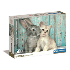 Clementoni - 500 db-os High Quality Collection Compact puzzle - Nyuszi cicával (35539) puzzle, kirakós