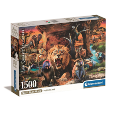 Clementoni Állatos Tribal Society 1500 db-os Compact puzzle Clementoni puzzle, kirakós