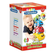 Clementoni Baby készségfejlesztő Építőjáték - Járművek 4db készségfejlesztő