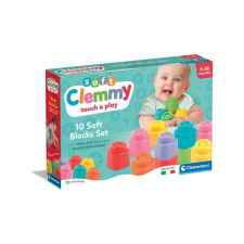 Clementoni - Clemmy - 10 db puha építőkocka (17988) kreatív és készségfejlesztő