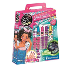 Clementoni Crazy Chic Nail Art körömdíszítő szett világító matricákkal szépségszalon