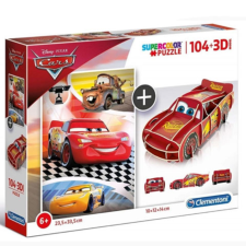Clementoni Disney: Verdák 104 db-os puzzle + 3D-s Villám McQueen modell - Clementoni puzzle, kirakós
