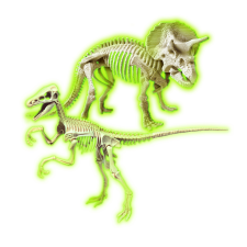 Clementoni Jurassic World Triceratops és Velociraptor Világító csontvázak (19289) oktatójáték