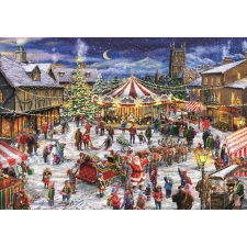 Clementoni karácsonyi vásári kirakós 1500 darabos puzzle, kirakós