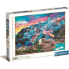 Clementoni Kilátás Santorini Szigetén Hqc Puzzle 500db-os - Lányoknak és Fiúknak, 9 éves kortól (35149 CLM)