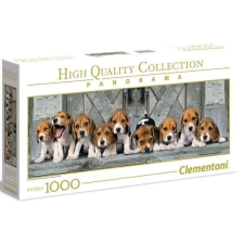 Clementoni Kutyás puzzle 1000 db-os panoráma - Beagle kiskutyák puzzle, kirakós