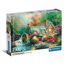 Clementoni Puzzle 1500 db Compact - Erdei faház puzzle, kirakós
