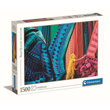 Clementoni puzzle 1500 db-os - Hullámzó színes szövetek puzzle, kirakós