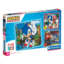 Clementoni Sonic 3x48db-os Supercolor puzzle - Clementoni puzzle, kirakós