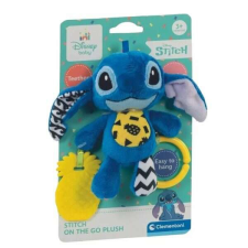 Clementoni Stitch plüss csörgő és rágóka - Clementoni Baby bébijáték kiságyra