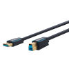 ClickTronic 70090 USB-A apa - USB-B apa 3.0 Nyomtató kábel - Fekete (0.5m) (70090)